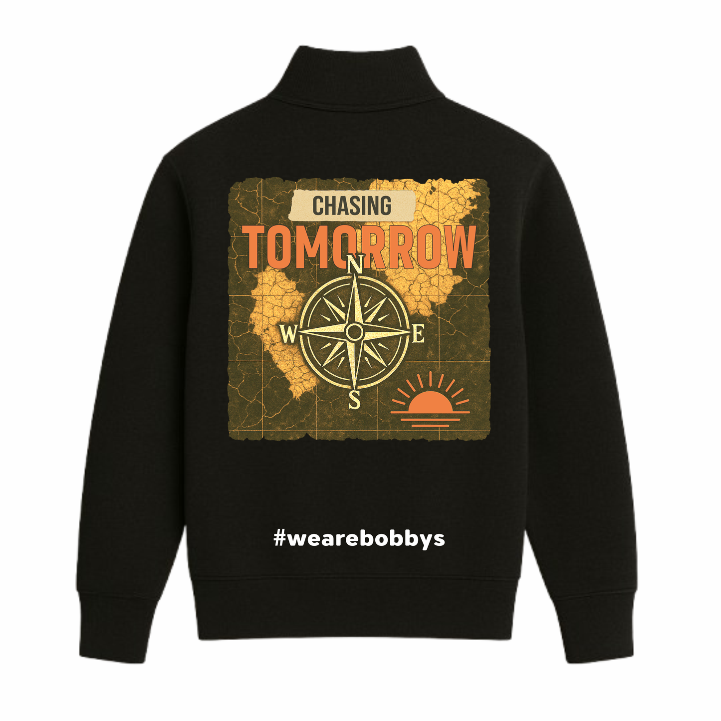 Chasing Tomorrow - Quarter Zip Sweatshirt - Black
