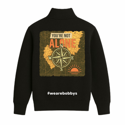 Your Not Alone - Quarter Zip Sweatshirt - Black