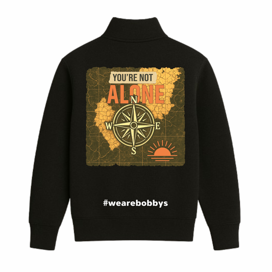 Your Not Alone - Quarter Zip Sweatshirt - Black