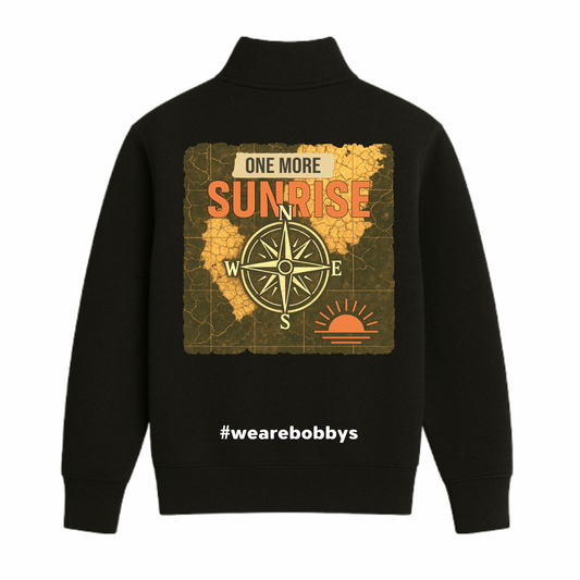 One More Sunrise - Quarter Zip Sweatshirt - Black