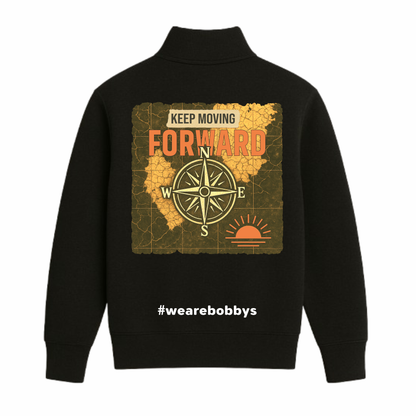 Keep Moving Forward - Quarter Zip Sweatshirt - Black
