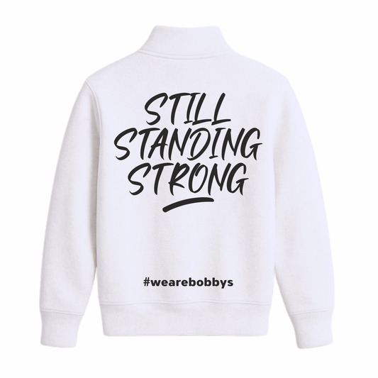 Still Standing Strong - Quarter Zip Sweatshirt - White